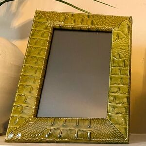 Brahmin Black Crocodile Embossed Picture Frame